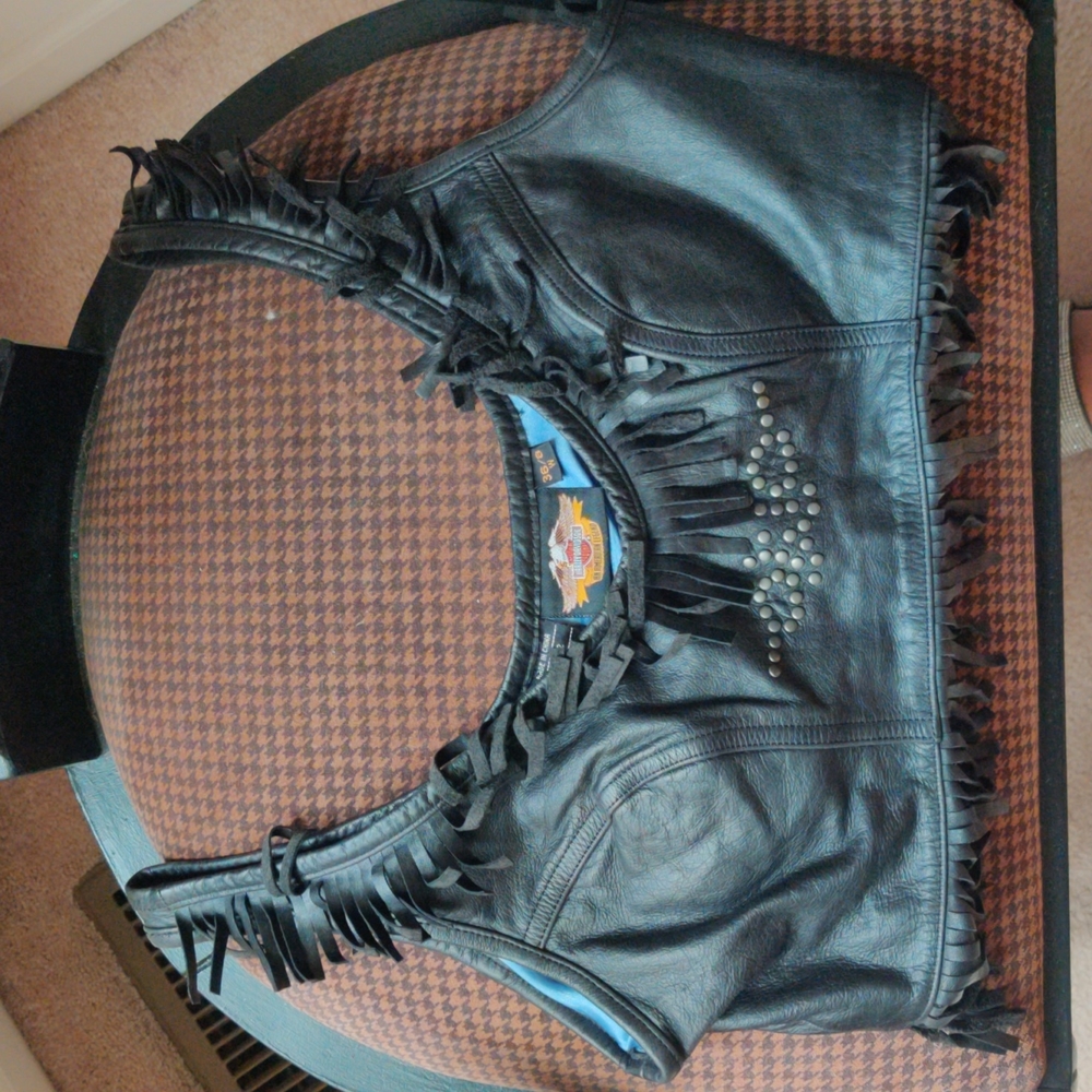Harley Davidson Leather Bra like top size 8/36